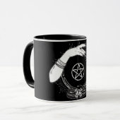 Black Mystic Teller Mystical Crystal Ball Mok (Voorkant links)