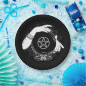 Black Mystic Teller Mystical Crystal Ball Papieren Bordje (Feest)