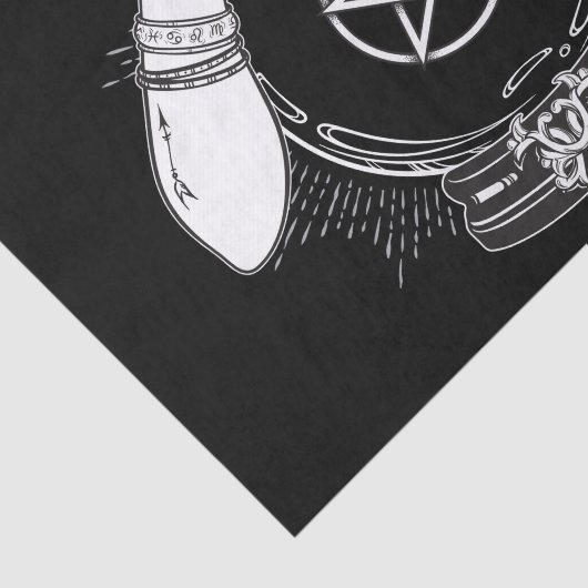 Black Mystic Teller Mystical Crystal Ball Tissuepapier (Detail)