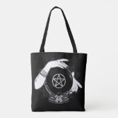 Black Mystic Teller Mystical Crystal Ball Tote Bag (Achterkant)