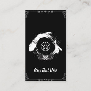 Black Mystic Teller Mystical Crystal Ball Visitekaartje