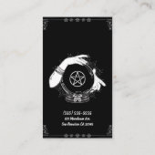 Black Mystic Teller Mystical Crystal Ball Visitekaartje (Achterkant)