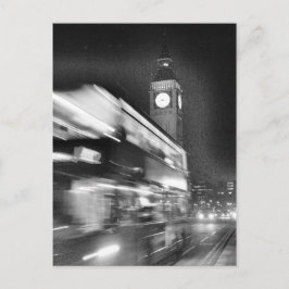 Black-n-White Big Ben - Double Decker Bus - Londen Briefkaart