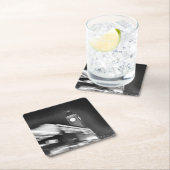 Black-n-White Big Ben - Double Decker Bus - Londen Kartonnen Onderzetters (Insitu)