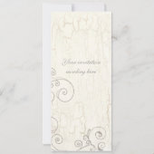 Black 'n White Damask (rood) Uitnodiging voor brui (Achterkant)