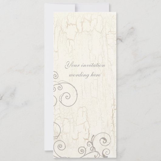 Black 'n White Damask (rood) Uitnodiging voor brui (Achterkant)