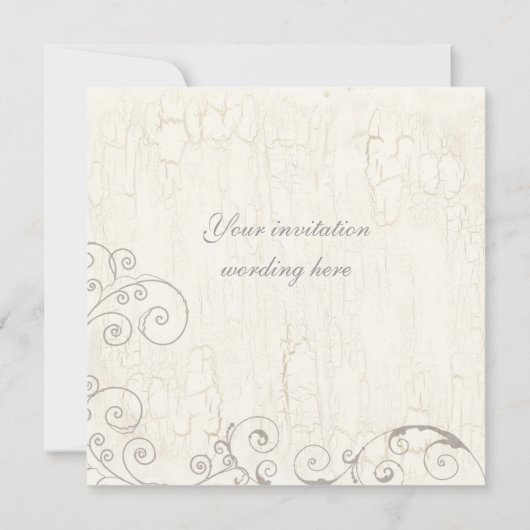 Black 'n White Damask (roze) Uitnodiging voor brui (Achterkant)