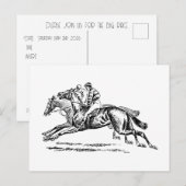 BLACK n WHITE DERBY INVITATION Briefkaart (Voorkant / Achterkant)