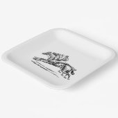 BLACK n WHITE DERBY PAPER PLATE Papieren Bordje (Gebogen)