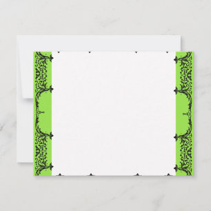 Black n White Fleur de Lis Bedankt voor het huweli Notitiekaartje