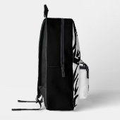 Black N White Giant Panda Eats Bamboo Name Bedrukte Rugzak (Links)