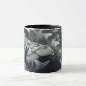 Black n White Moth Coffee Mug Mok (Midden)