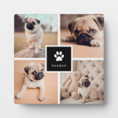 Black | Naam en foto's plakken van honden Fotoplaat (Voorkant)