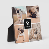 Black | Naam en foto's plakken van honden Fotoplaat (Voorkant)