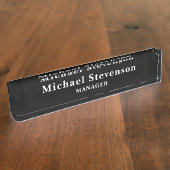 Black Naam & Titel beroep aanpassen Naambordje (Zijkant)