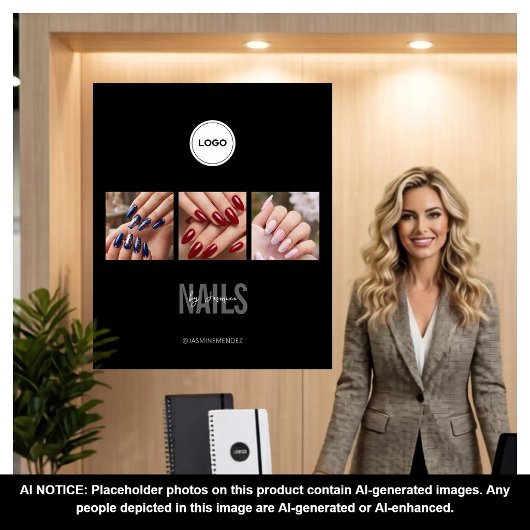 Black Nails Studio Foto Collage Beurs Wandkleed