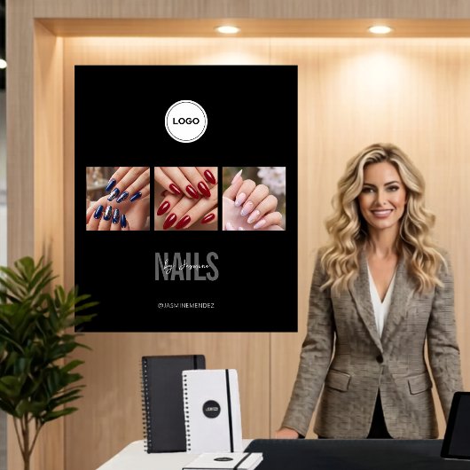Black Nails Studio Foto Collage Beurs Wandkleed