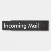 Black Name Bord voor inkomende e-mail Deurbordje (Voorkant)