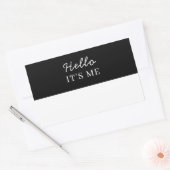 Black Name Tag Sticker | Hallo Custom - ik ben het (Envelop)