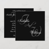 Black Names Initialen Wedding Invitations Kaart (Voorkant / Achterkant)