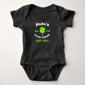 Black, Nana's Lucky Charm, Baby Jersey Romper (Voorkant)