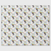 Black Napolitan Mastiff Dog Verjaardag Cadeaupapier (Vlak)