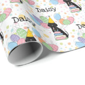 Black Napolitan Mastiff Dog Verjaardag Cadeaupapier (Rol Hoek)