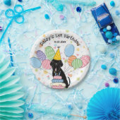 Black Napolitan Mastiff Dog Verjaardagsfeestje Papieren Bordje (Feest)