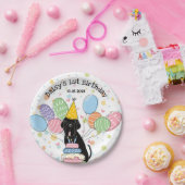 Black Napolitan Mastiff Dog Verjaardagsfeestje Papieren Bordje (Feest)