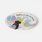 Black Napolitan Mastiff Dog Verjaardagsfeestje Papieren Bordje (Gekanteld)