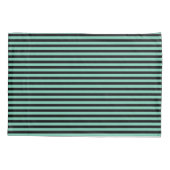 Black Narrow Stripes + uw achtergrondkleur en idee Kussensloop (Achterkant-Links)