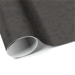Black Natural Cork Bark look Wood Graan Cadeaupapier