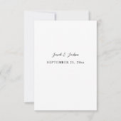 Black & Natural Floral Boho no Meal RSVP 2 (Achterkant)