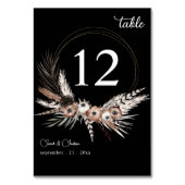 Black & Natural Floral Boho Wedding - Black Kaart (Achterkant)