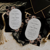 Black & Natural Floral Wedding - Black Kaart