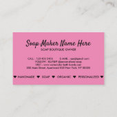 Black Natural Soap Logo Spa Bath Bomb Visitekaartje (Achterkant)