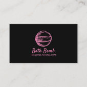 Black Natural Soap Logo Spa Bath Bomb Visitekaartje (Voorkant)