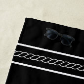 Black Nautical Boat Name Welcome Aboard Anchor  Strandlaken (In situ)