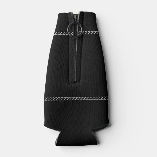 Black Nautical Welcome Aboard Boat Name Anchor Flesjeskoeler (Achterkant)