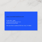 Black Navy Blue Brain mental hypnosis psychiatrist Visitekaartje (Achterkant)