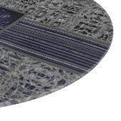 Black, Navy, Grey X's en O's Pattern Snijplank (Hoek)