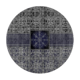 Black, Navy, Grey X's en O's Pattern Snijplank