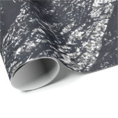 Black Navy Silver Gray Carrara Marble Stone Cadeaupapier (Rol Hoek)