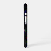 Black Neon Digital Glitch iPhone 16 Hoesje (Linkerkant)