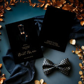 Black & Neon Effect Groomsman Silhouette Wedding