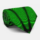 Black Neon Green Stropdas (Opgerold)