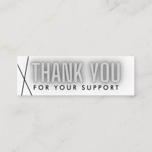 Black Neon Hartelijk dank voor Geometrische media Mini Visitekaartje