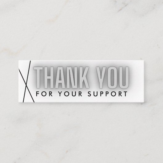 Black Neon Hartelijk dank voor Geometrische media Mini Visitekaartje (Voorkant)