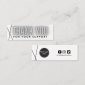 Black Neon Hartelijk dank voor Geometrische media Mini Visitekaartje (Voorkant / Achterkant)