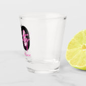 Black Neon Pink 40th Birthday Shot Glass Glas (Rechts)